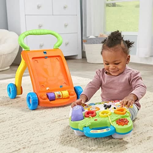 VTech Sit-to-Stand Learning Walker Orange | Activity Walker with Piano, Lights & Sounds thumbnail 6