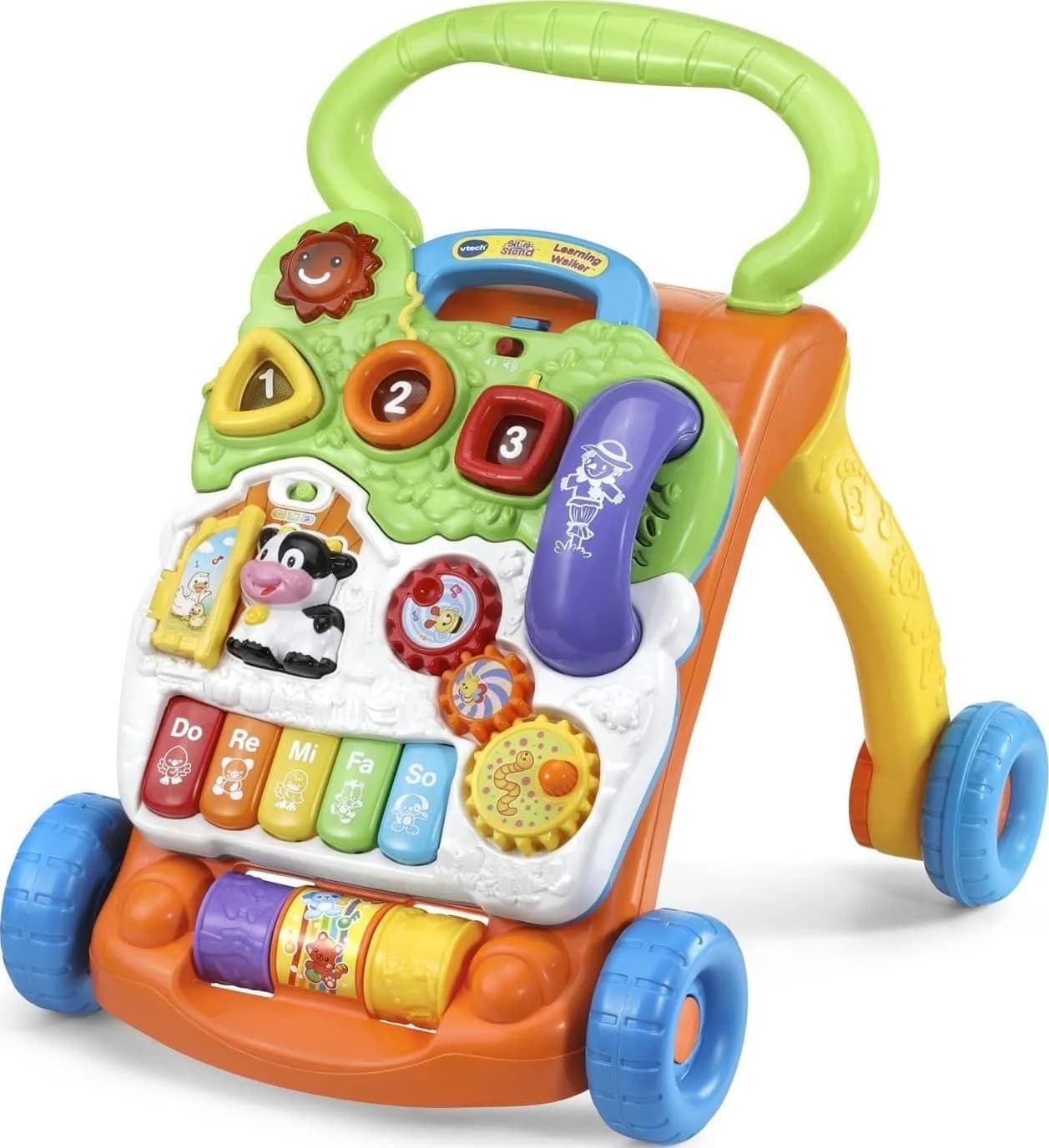 VTech Sit-to-Stand Learning Walker - Orange Activity Walker with Detachable Toy Panel - main product image