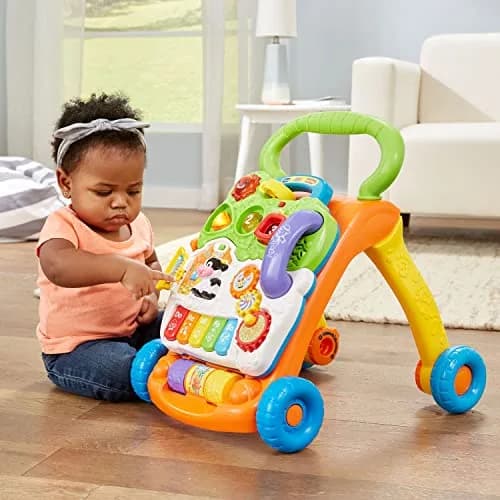 VTech Sit-to-Stand Learning Walker Orange | Activity Walker with Piano, Lights & Sounds thumbnail 8