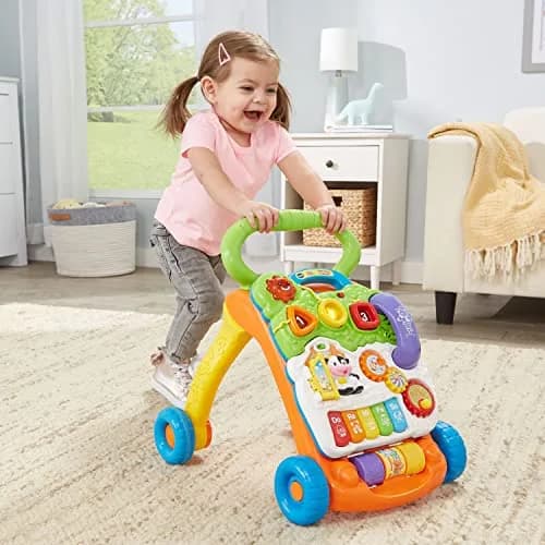 VTech Sit-to-Stand Learning Walker Orange | Activity Walker with Piano, Lights & Sounds thumbnail 9