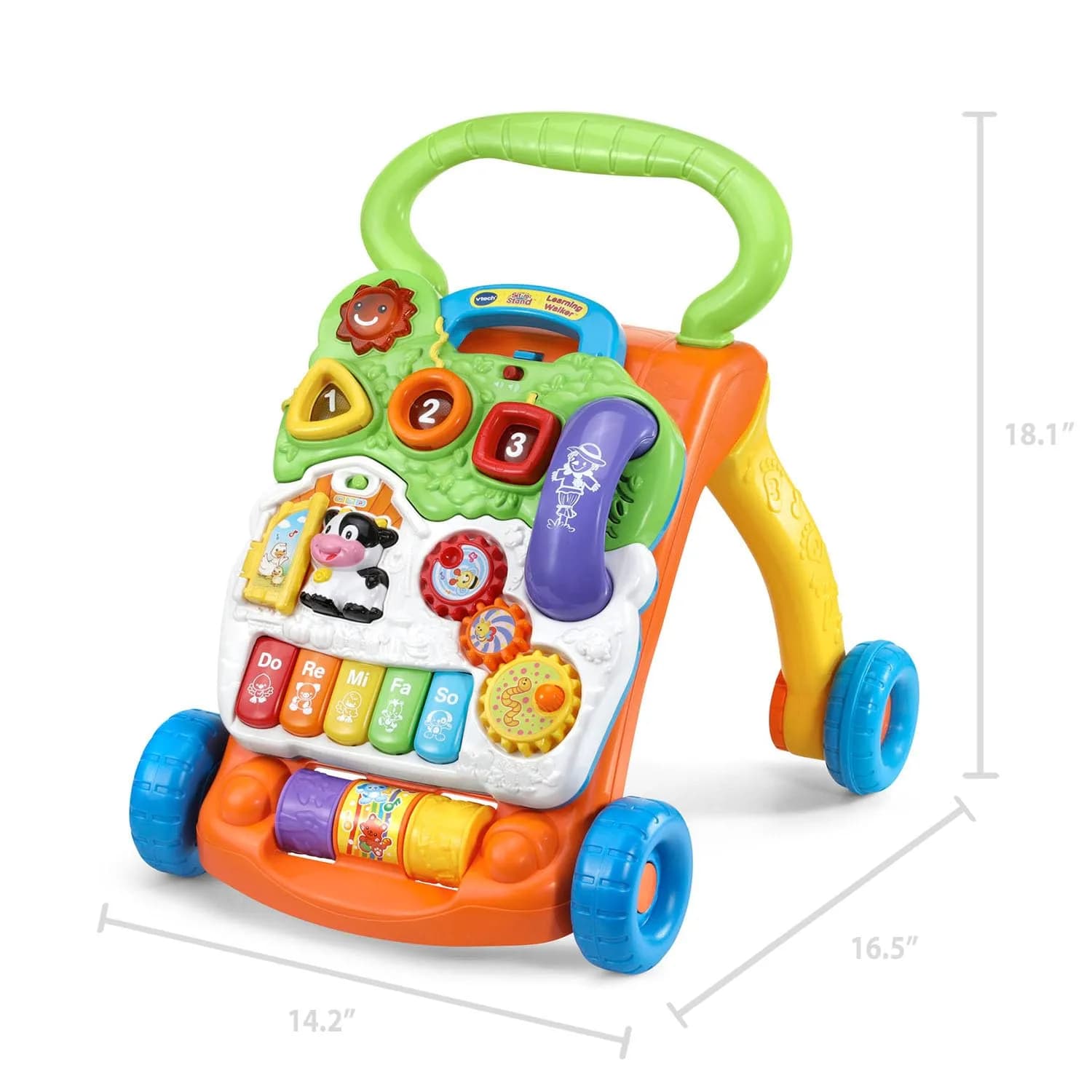 VTech Sit-to-Stand Learning Walker - Orange Activity Walker with Detachable Toy Panel - view 2