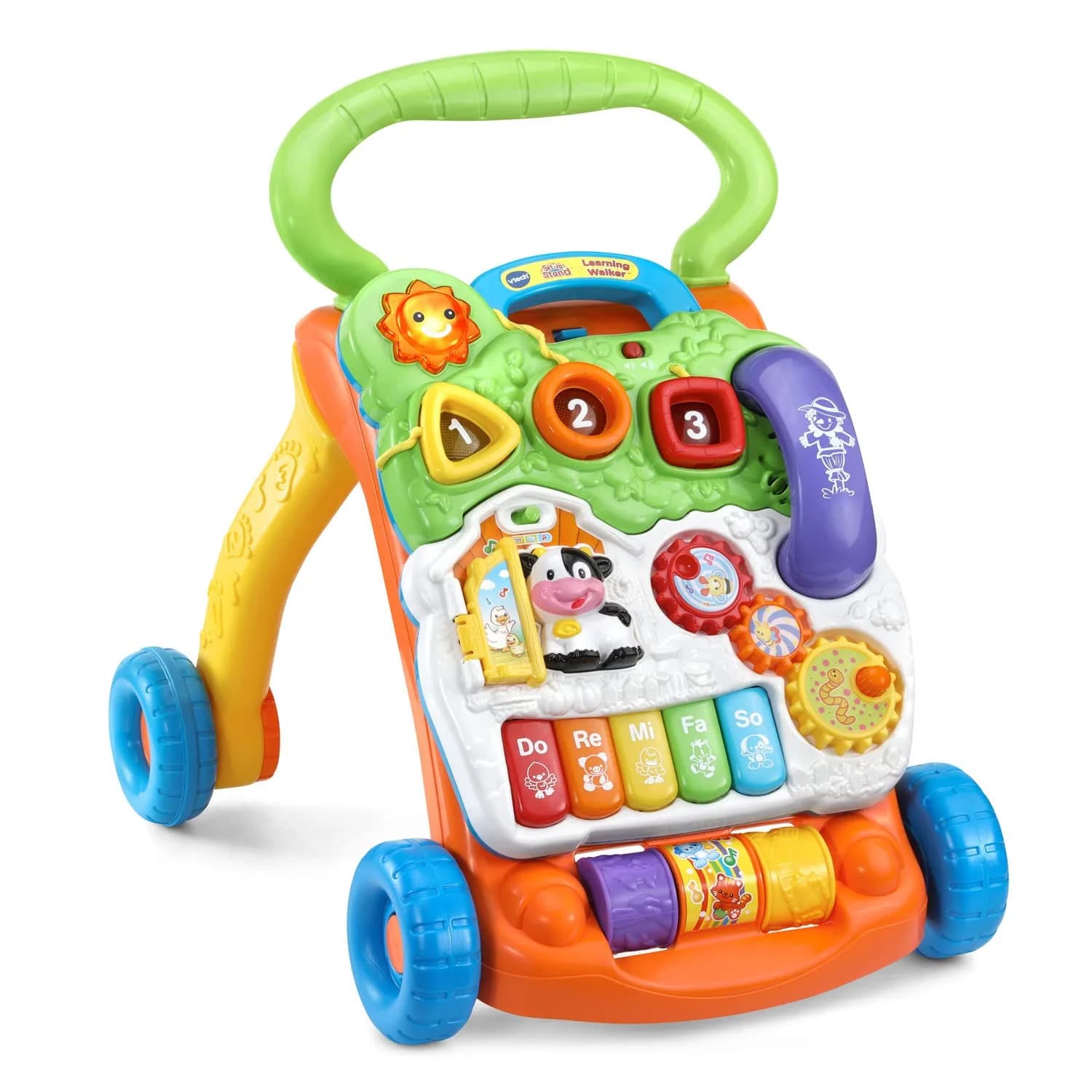 VTech Sit-to-Stand Learning Walker - Orange Activity Walker with Detachable Toy Panel - view 3