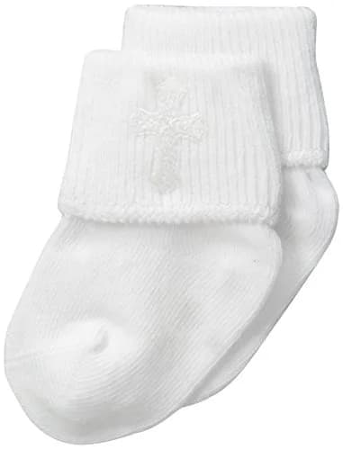 Jefferies Socks Newborn Christening Turn Cuff 3 Pair Pack | Infant & Toddler Socks for Special Occasions thumbnail 1