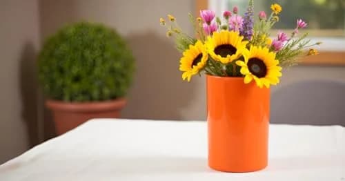 Reston Lloyd Calypso Basics Plastic Utensil Holder, Orange | Brightens Kitchen & Adds Storage thumbnail 3