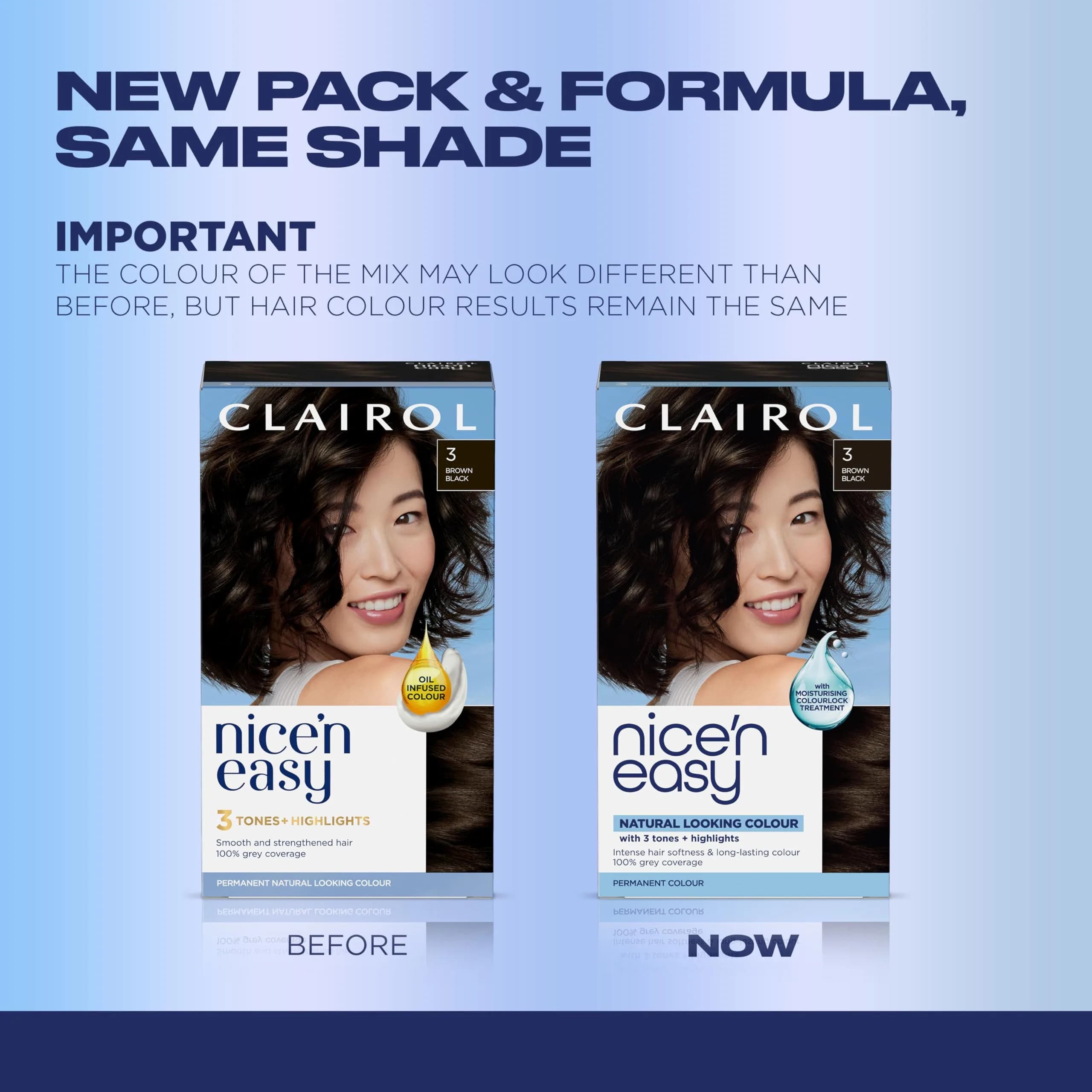 Clairol Nice'n Easy Permanent Hair Dye 3 Brown Black, 6.26 Fl Oz (Pack of 1) | 100% Gray Coverage - view 2