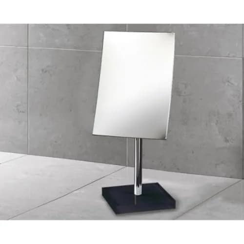 Gedy Rainbow Square Magnifying Mirror, Black | 12" (30.5 cm) Height thumbnail 1