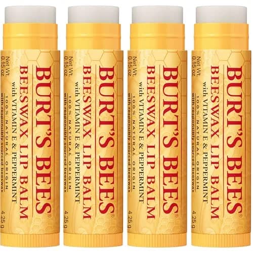 Burt's Bees Original Beeswax Lip Balm 4-Pack | Natural Moisturizing Lip Care thumbnail 7