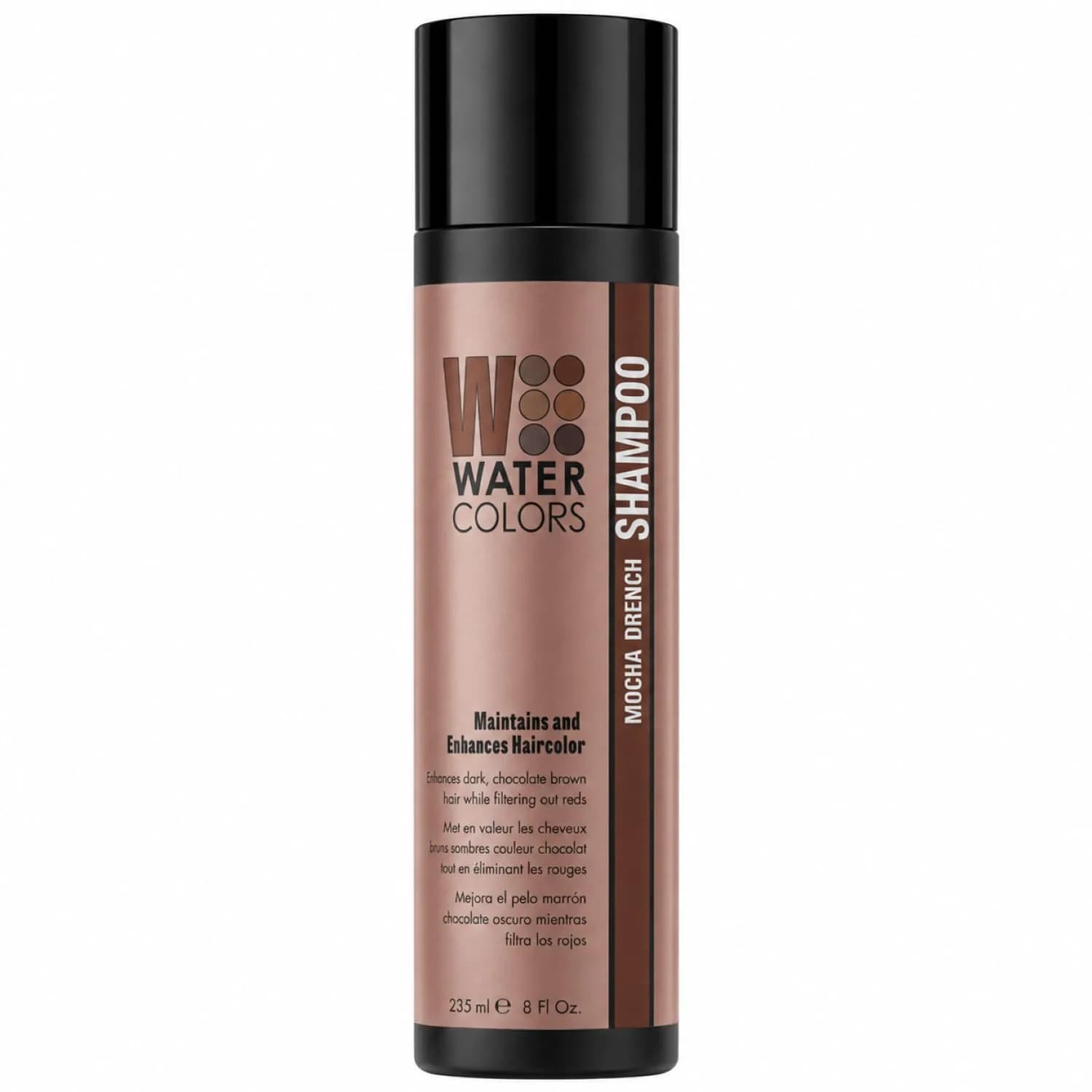 Watercolors Color Depositing Hair Dye Shampoo, Mocha Drench, 8 Fl Oz | Vibrant Color & Responsible Beauty — Mocha Drench