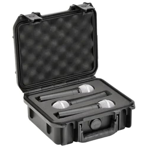 SKB iSeries Waterproof Microphone Hard Case with 3-Slot Foam Interior | Protects Mics Up to 8.5-inch Long thumbnail 1