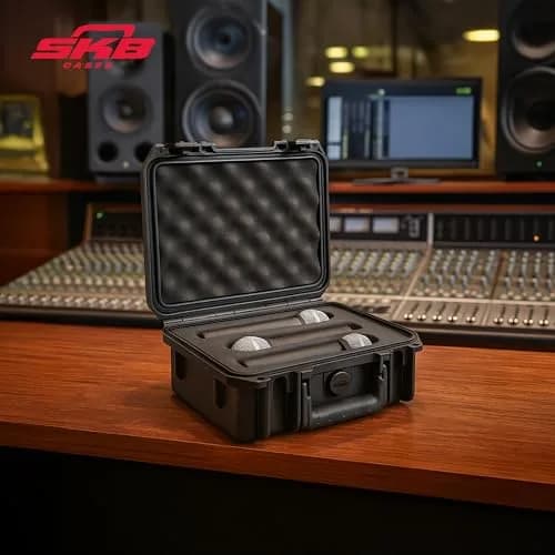 SKB iSeries Waterproof Microphone Hard Case with 3-Slot Foam Interior | Protects Mics Up to 8.5-inch Long thumbnail 5