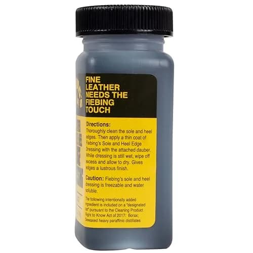 Fiebing's Leather Sole & Heel Black Edge Dressing (4 oz) | High Gloss Shoe Care for Leather Soles & Heels thumbnail 6
