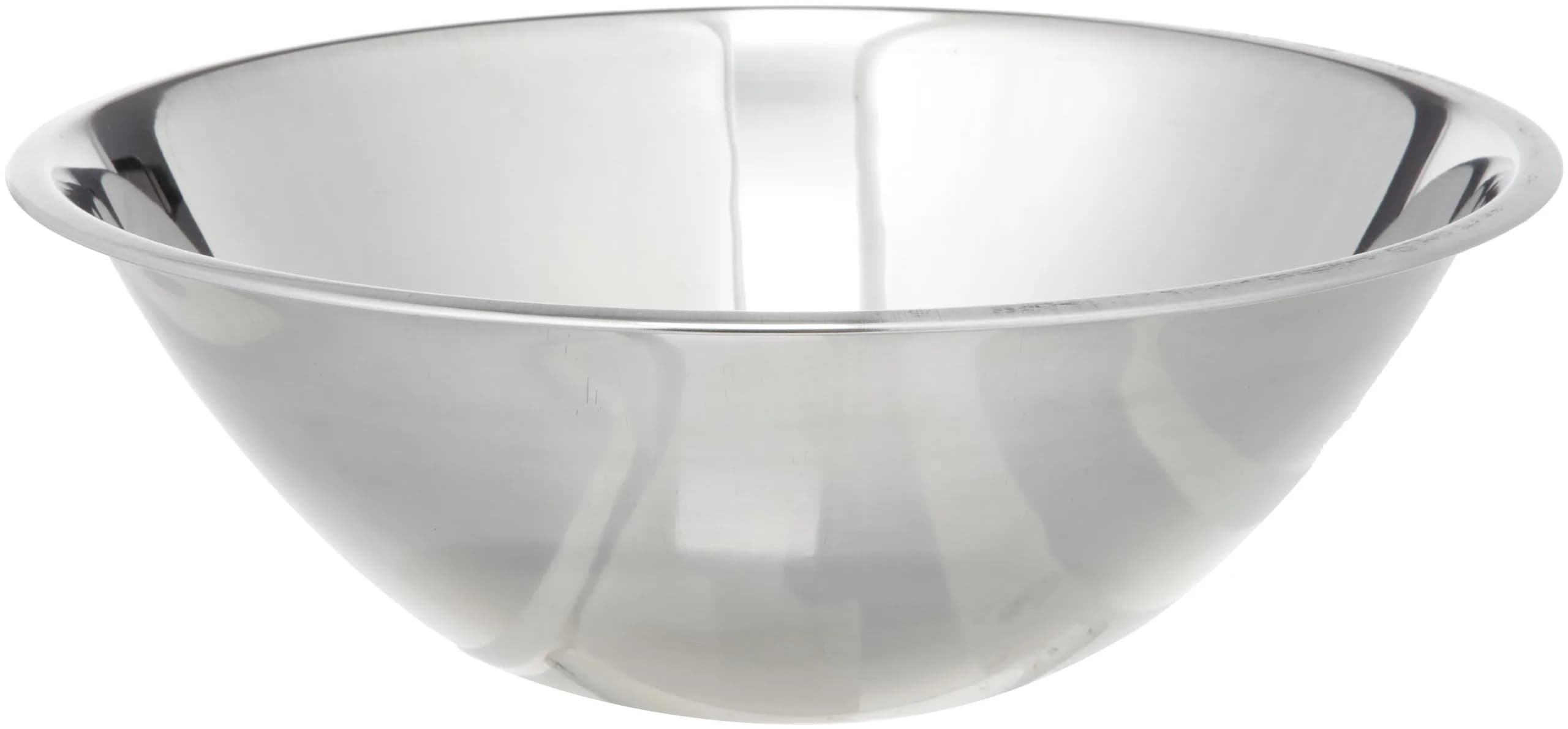 EXCELSTEEL 4.25-Quart Wide Rimmed Stainless Steel Mixing Bowl | Durable, Easy-Clean Kitchen Essential — Stainless Steel