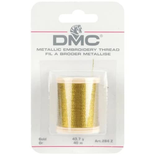 DMC Metallic Gold Embroidery Thread 43.7 Yards | Sparkling 3-Ply Synthetic for Crafts thumbnail 1