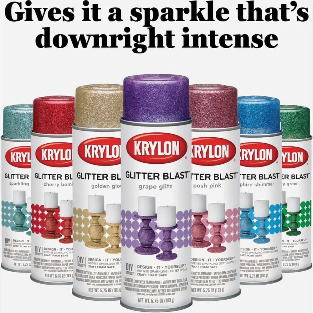 Krylon Glitter Blast Clear Sealer Spray 6 oz (177 ml) | Protects Glitter & Maintains Sparkle - view 6