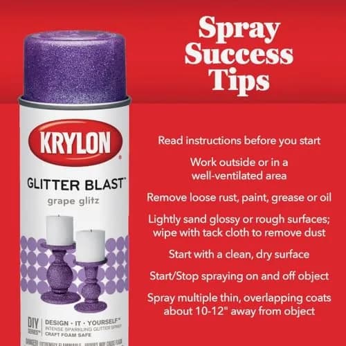 Krylon Glitter Blast Clear Sealer Spray 6 oz (177 ml) | Protects Glitter & Maintains Sparkle thumbnail 3