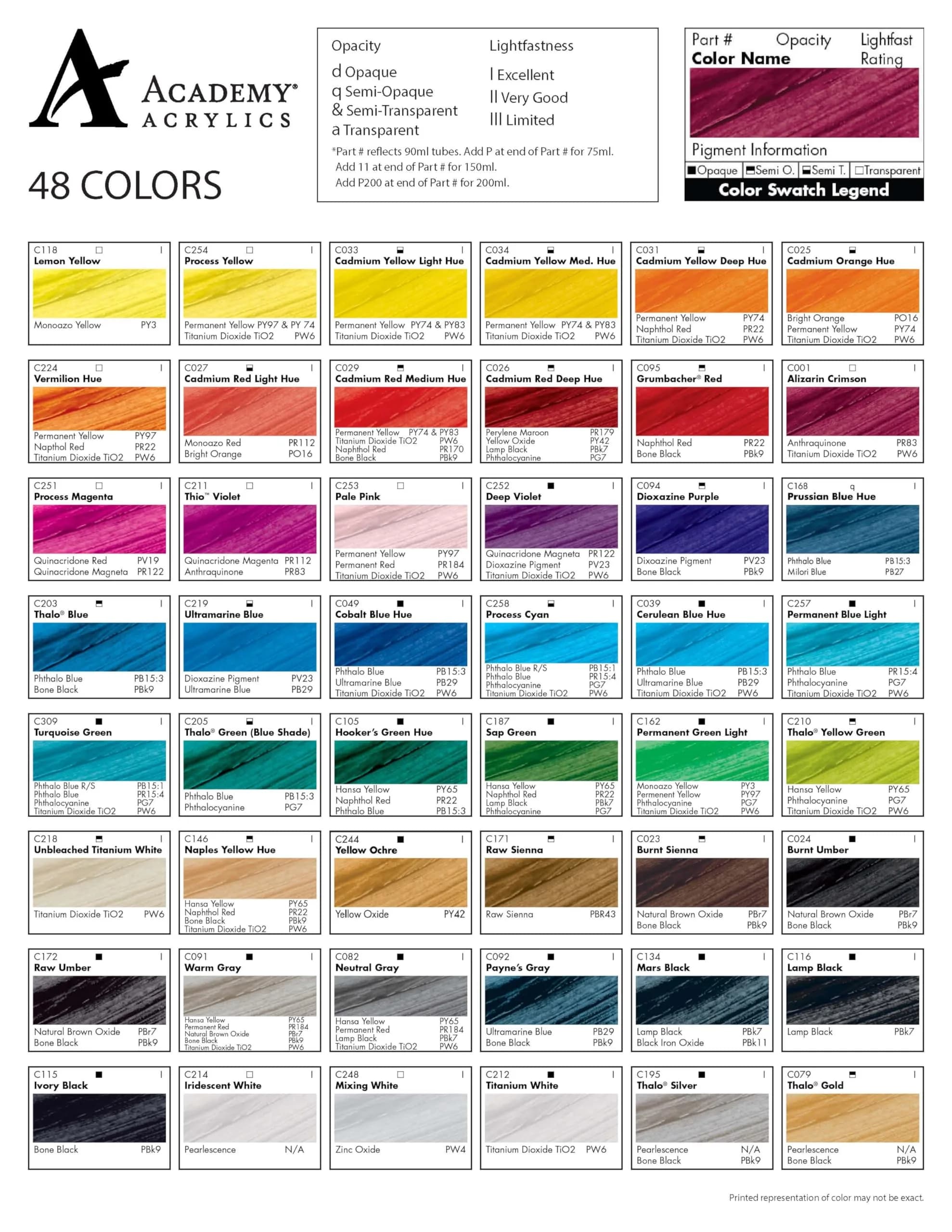 Grumbacher Academy Acrylic Cadmium Yellow Deep Hue 90ml (3 Fl Oz) | ASTM Lightfastness 1-Excellent - view 6