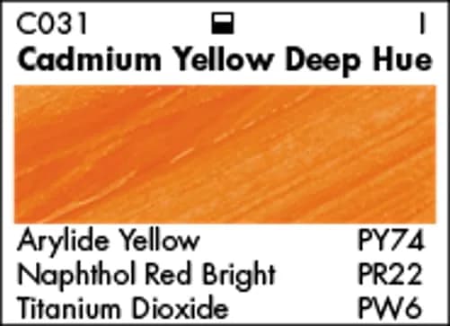 Grumbacher Academy Acrylic Cadmium Yellow Deep Hue 90ml (3 Fl Oz) | ASTM Lightfastness 1-Excellent - view 2