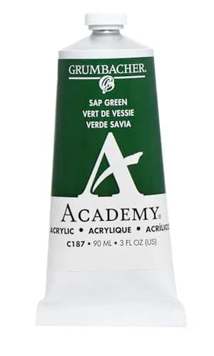 Grumbacher Academy Acrylic Paint, Sap Green 90ml (3.04 Fl Oz) | ASTM Lightfastness 1 thumbnail 1