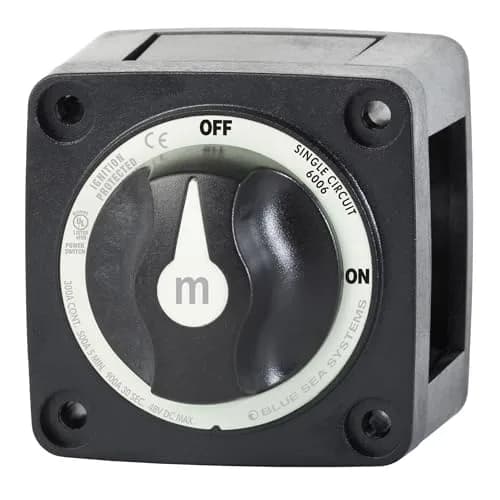 Blue Sea Systems m-Series ON/OFF Battery Switch with Knob | Ignition Protected, 300A Continuous thumbnail 1
