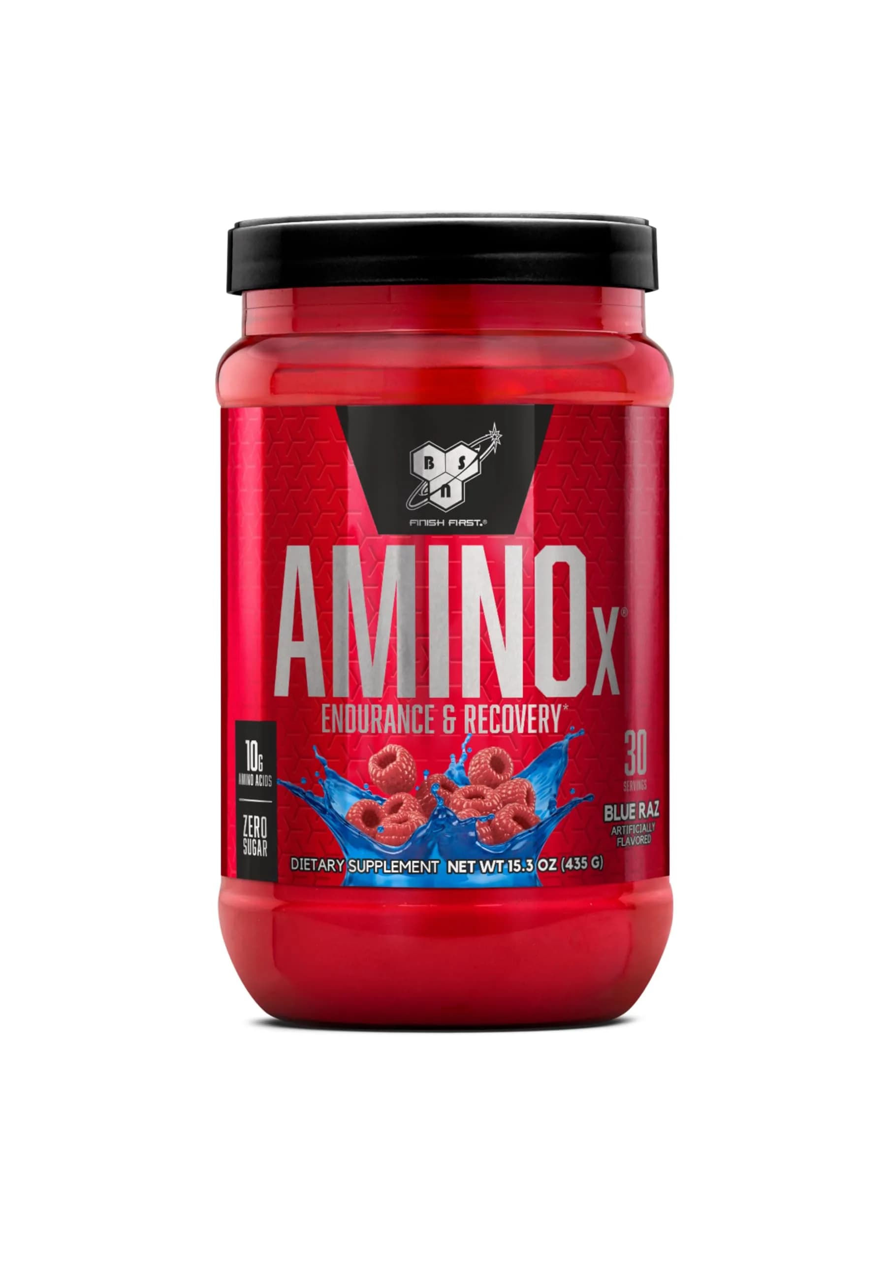 BSN Amino X Recovery Powder with BCAAs, Zero Sugar, Blue Raz, 30 Servings | Supports Muscle Recovery & Endurance — Blue Raspberry