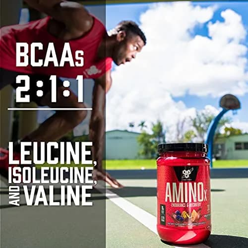 BSN Amino X BCAAs Recovery Powder Fruit Punch 435 g (15.3 oz) | Supports Muscle Recovery & Endurance thumbnail 5