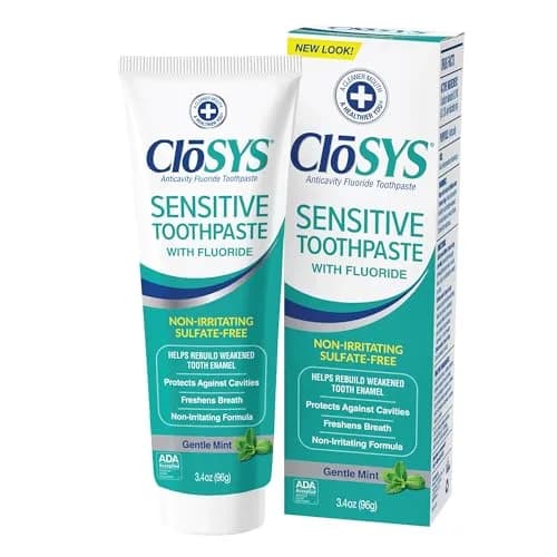 CloSYS Fluoride Toothpaste Gentle Mint Whitening 96.4g (3.4 oz) | ADA Accepted for Cavity Prevention thumbnail 1