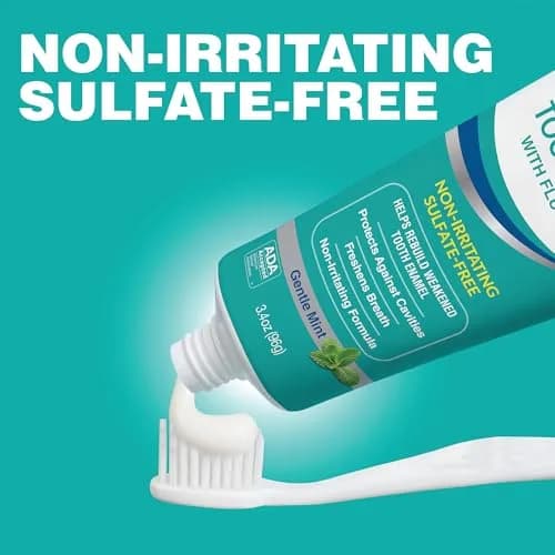 CloSYS Fluoride Toothpaste Gentle Mint Whitening 96.4g (3.4 oz) | ADA Accepted for Cavity Prevention thumbnail 5