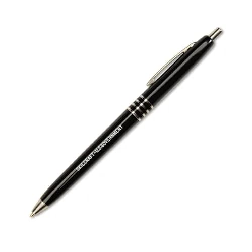 Skilcraft U.S. Government Retractable Ball Point Pen, Fine Point, Black Ink, Box of 12 (7520-00-935-7135) | Reliable Fine Point Writing Instrument thumbnail 1