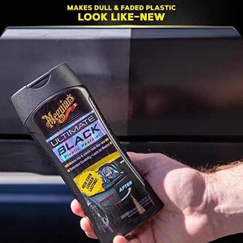 Meguiar's Ultimate Black Plastic Restorer 12 Oz | Deep Color & Shine, UV Protection for Car Exterior Plastic thumbnail 2