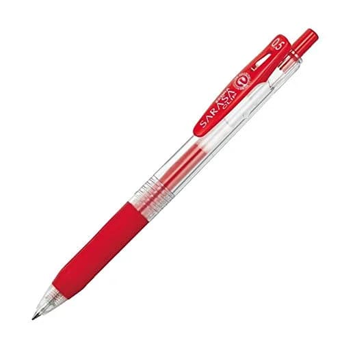 ゼブラ(ZEBRA) Gel Ballpoint Pen Sarasa Clip 0.5mm | Red Ink, 10pcs, Water-Resistant, Office & School Use thumbnail 1