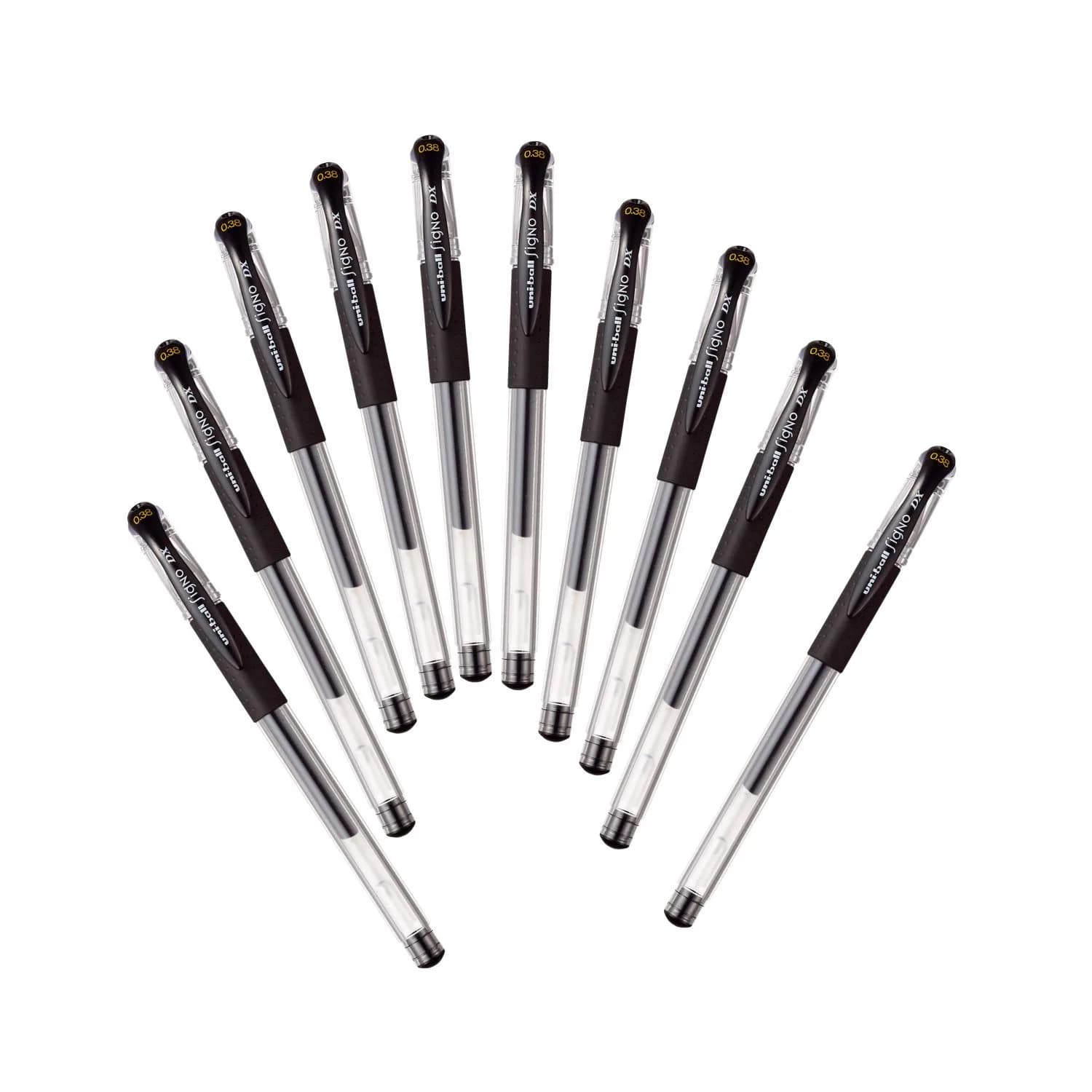 Uni-ball Signo UM-151 Gel Ink Pen Set 0.38mm (10 Black Pens) | Smooth Ink Flow