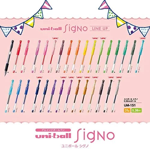 Uni-ball Signo UM-151 Gel Ink Pen Set 0.38mm (10 Black Pens) | Smooth Ink Flow thumbnail 6