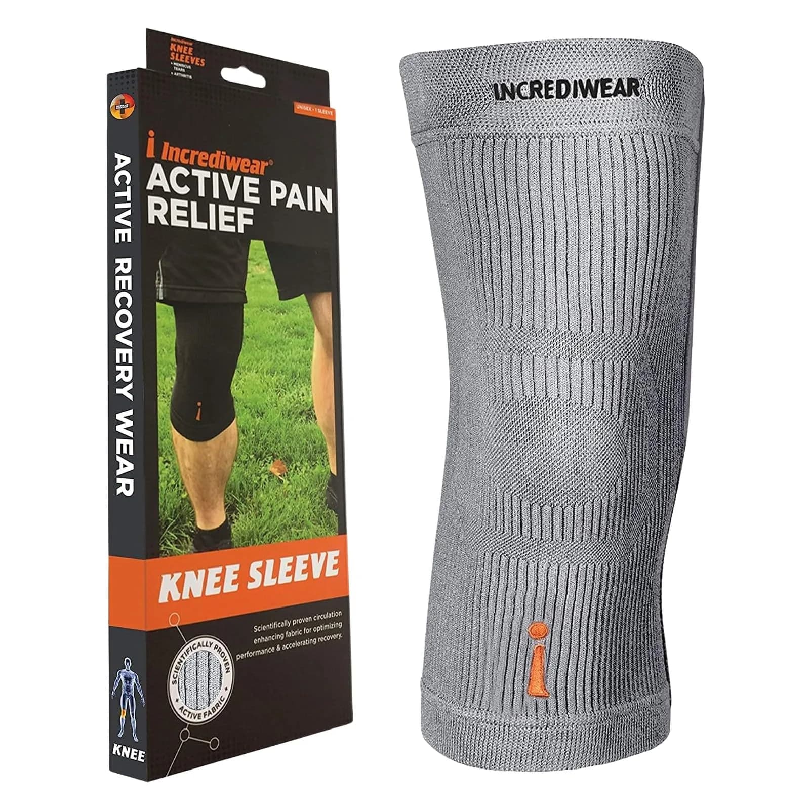 Incrediwear Knee Sleeve - Medium Grey | Scientifically Proven Circulation & Pain Relief