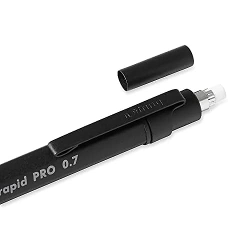 rOtring Rapid Pro Mechanical Pencil 2.0 mm Matte Black | Full Metal Body, Non-Slip Grip, Built-in Sharpener thumbnail 2