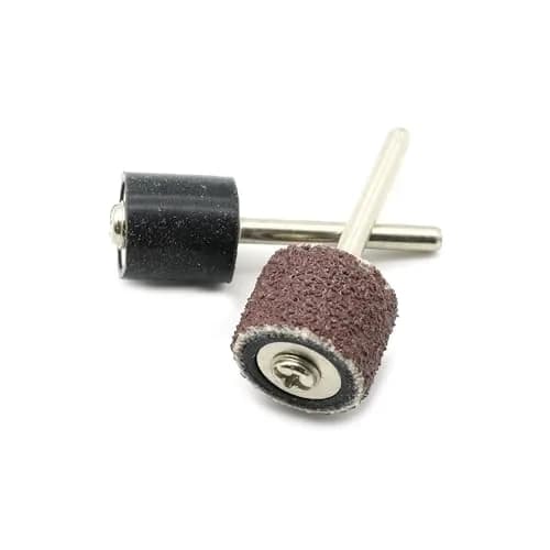 TEMO 100-Piece 1/2" (12.7mm) Grit 60 Coarse Sand Drum Set with 2x 1/8" (3.175mm) Mandrels | For Wood, Plastic, Metal Sanding thumbnail 2