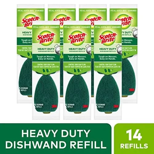 Scotch-Brite Heavy Duty Dishwand Refill 2 Pack | Powerful Scrubbing for Stuck-on Messes thumbnail 2