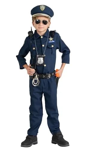 Dress Up America Police Costume for Kids Small | Realistic Cop Uniform Set with 11 Accessories thumbnail 1