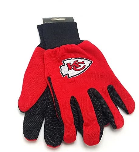 WinCraft Kansas City Chiefs Two Tone Gloves | Heavyweight Cotton, Unisex, One Size thumbnail 1