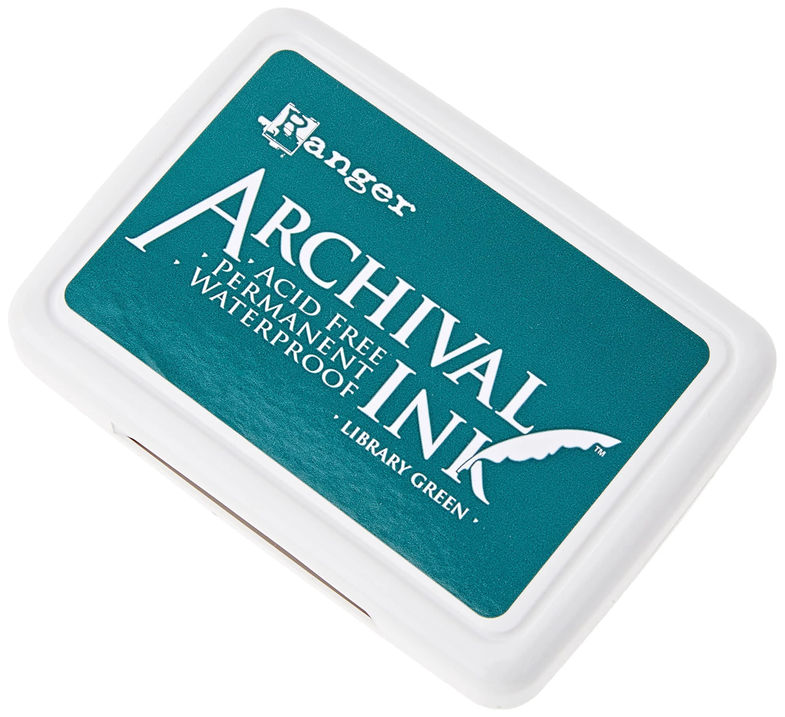 Ranger AIP-31468 Archival Ink Pad, Jet Black | Fade & Water Resistant, 2.75x4 Inches — Library Green
