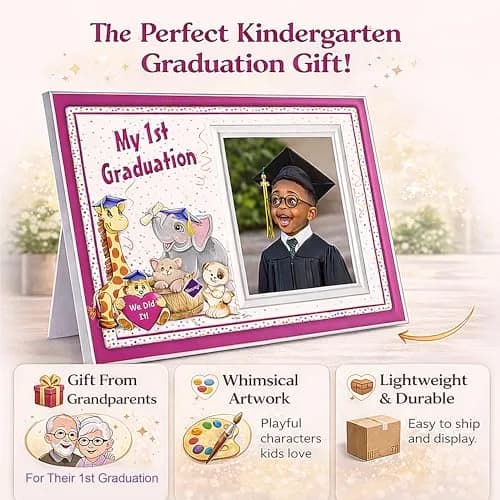 Expressly Yours! Photo Expressions Kindergarten Graduation Picture Frame | Colorful & Fun | Holds 3.5 x 5 Photo | First Keepsake Gift thumbnail 2