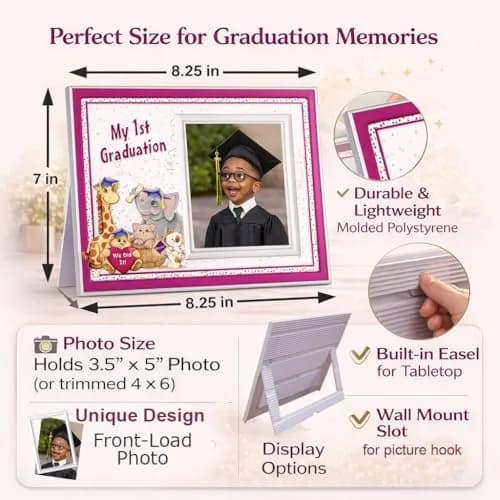 Expressly Yours! Photo Expressions Kindergarten Graduation Picture Frame | Colorful & Fun | Holds 3.5 x 5 Photo | First Keepsake Gift thumbnail 3