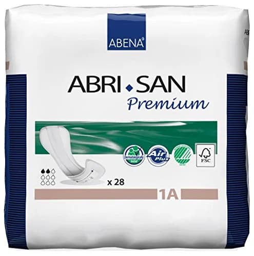 Abena Abri-San Premium Incontinence Pads Size 1A | Light Absorbency, Unisex, 28 Count thumbnail 2