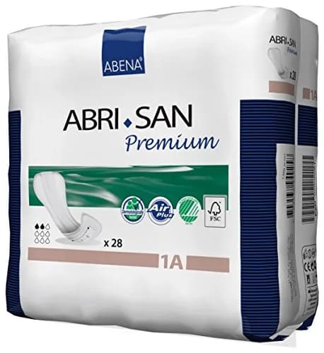Abena Abri-San Premium Incontinence Pads Size 1A | Light Absorbency, Unisex, 28 Count thumbnail 3
