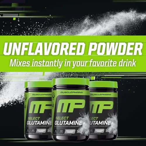 Muscle Pharm Select Glutamine | 60 Servings Unflavored Powder for Muscle Recovery & Gut Health thumbnail 6