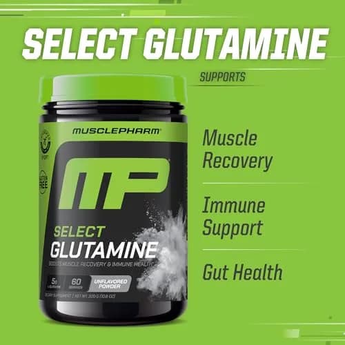 Muscle Pharm Select Glutamine | 60 Servings Unflavored Powder for Muscle Recovery & Gut Health thumbnail 3