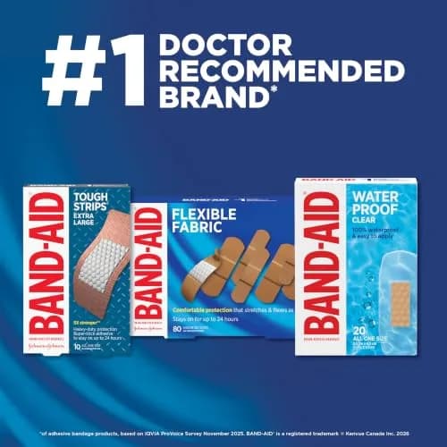 Band-Aid Flexible Fabric Adhesive Bandages Extra Large 10 Pack | Comfort & Flexibility for Minor Wounds thumbnail 6