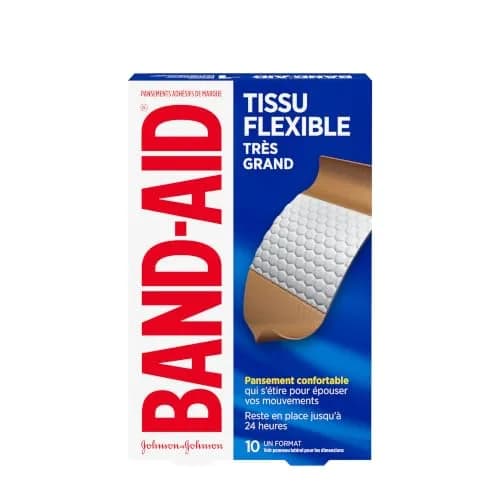 Band-Aid Flexible Fabric Adhesive Bandages Extra Large 10 Pack | Comfort & Flexibility for Minor Wounds thumbnail 9