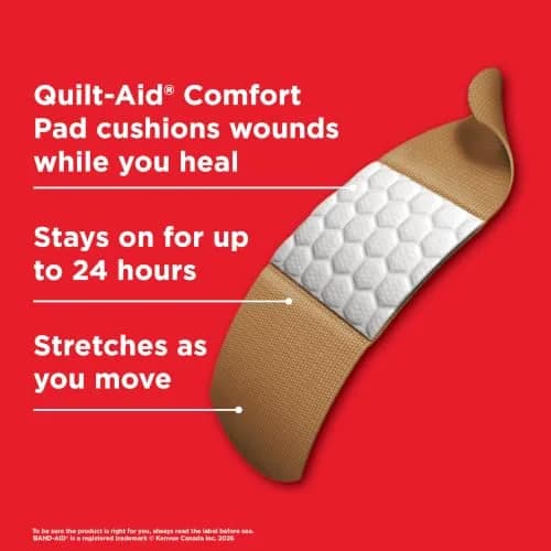 Band-Aid Flexible Fabric Adhesive Bandages Extra Large 10 Pack | Comfort & Flexibility for Minor Wounds thumbnail 2