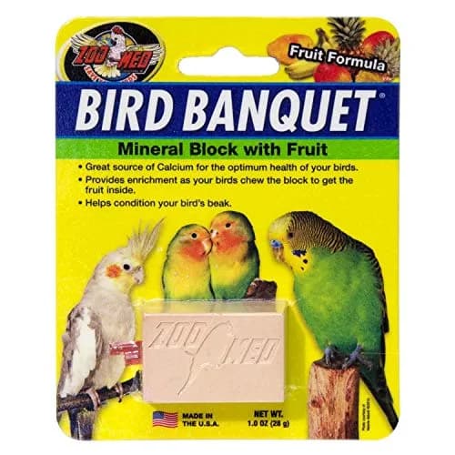 Zoo Med Fruit Bird Banquet Block Small | Calcium & Fruit Enrichment for Birds thumbnail 1