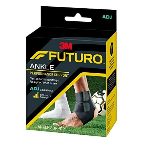 Futuro Performance Ankle Support Brace with Adjustable Straps & Breathable Fabric | Black thumbnail 8
